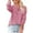 Pink, variant on Womens V Neck Loose Solid Long Sleeve Summer Shirt Stitching Tops Blouse Thin T Shirts Women Stretch Short Tees for Women Trendy 2 T Womens Summer Tops Shirts Women Casual Summer Long Sleeve Shirts