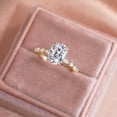 thumbnail image 2 of Hitanshu Jewels Oval Cut Cubic Zirconia Women's Gorgeous Engagement Ring 14k Yellow Gold Finish, 2 of 6