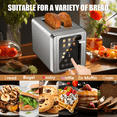 thumbnail image 6 of WHALLULTRA Touchscreen Toaster 2 Slice, Stainless Steel, 1.5 " Wide Slots, Bagel, Defrost, 850W, 6 of 9