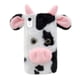 thumbnail image 1 of 1pc Fluffy Fluffy Plush Cow Fase Mobile Case Protector compatible con iPhone XR, 1 of 6