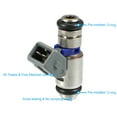 thumbnail image 3 of 1 Pcs 9627771580 Fuel Injector for Citroen Saxo Hatchback 1.6L 1996-2004 Metal Plastic Black Silver Tone, 3 of 6