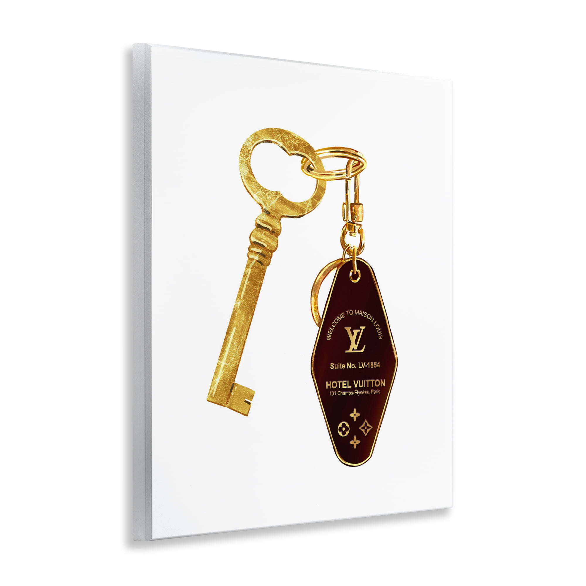 Glam Gold Key Fashion Wall Plaque Art, design by Ziwei Li