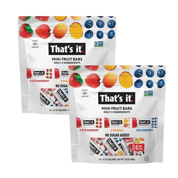 That's It, Mini Fruit Bars, Blueberry Strawberry Mango, 24 Count ...