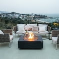 thumbnail image 2 of Elementi Plus Roraima Propane Fire Pit for Outside Outdoor Fire Pit Table Smokeless Firepit Concrete Square Fire Table Patio Heater Fireplace 60000 BTUs - Slate Black, 40 x 40 Inches, 2 of 12