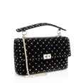 thumbnail image 2 of Pre-Owned Valentino Velvet Rockstud Spike Up Shoulder Bag, 2 of 11