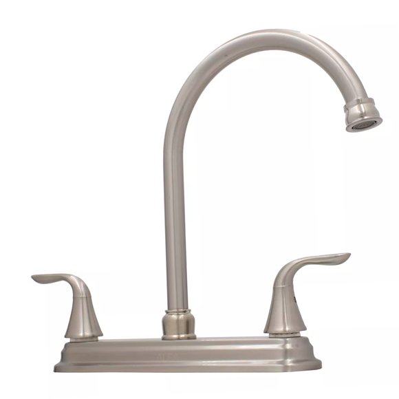 Mezcladora Para Fregadero Cocina Alfa Laton Cuello Cisne Cromado