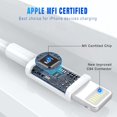 thumbnail image 2 of Cable de carga OCEEK para iPhone 3, 1,8 m, certificado MFi, blanco, 2 of 7