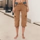 thumbnail image 4 of WILLBEST Pantalones Casuales de Verano para Mujer, Pantalones con Bolsillos, Monos Deportivos para Exteriores, Pantalones Cortos Cargo Finos y Sueltos para Mayor Comodidad y Estilo. Extra Grande, 4 of 6