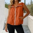 thumbnail image 2 of HAiming Plus Size Athletic Vest for Women Sleeveless Zip up Collared Casual Shirts with Pockets Going out Tee, 2 of 8