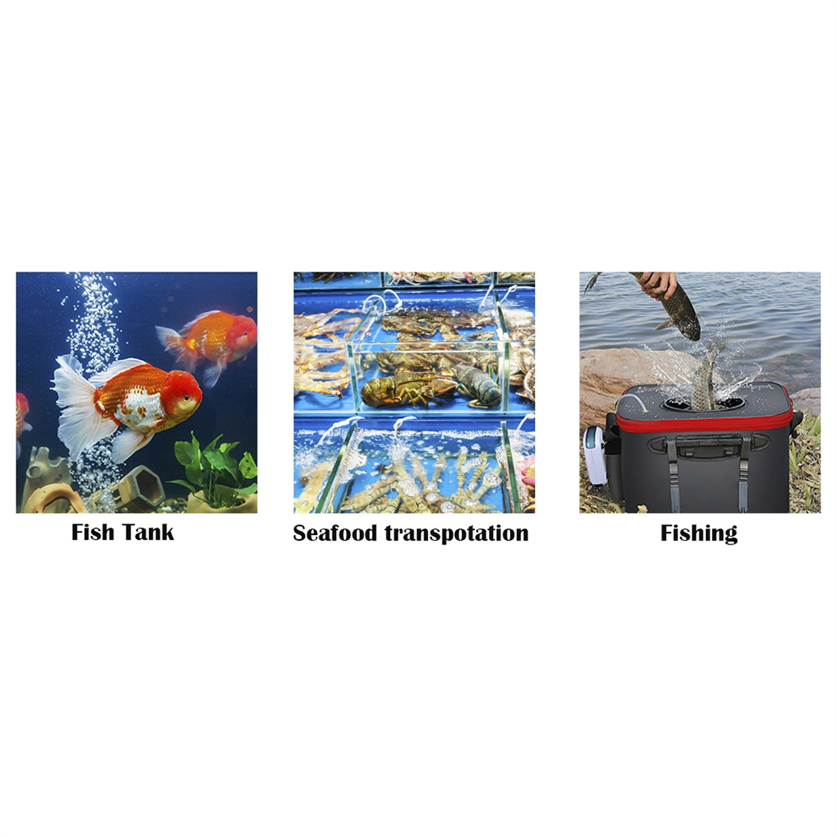 Waterproof Aquarium Oxygen Air Pump Fish Tank Air Compressor Aerator USB Rechargeable Ultra Silent Outdoor Fishing(AR22)