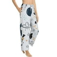 thumbnail image 3 of Kdxio Women's Comfy Stretch Cartoon PlanetsPrint Drawstring Pajama Pants-Large, 3 of 9