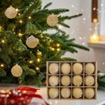 thumbnail image 6 of AZXY Khaki Velvet Flocked Christmas Ornaments Balls Set, Indoor Décor, Christmas Tabletop Decor, Christmas Decorations Indoor, Glitter Christmas Tree Decorations Indoor,Christmas Ornaments for Tree, 6 of 6