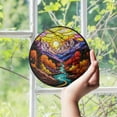 thumbnail image 6 of Mountain Range Stained Glass Suncatcher, Smoky Mountains Sunset Window Hanging, Christmas and Mother’s Day Gift, Handmade Home Decor for Her, 6 of 9