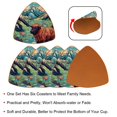 thumbnail image 4 of HemaKayy Set of 6 Decorative Coasters for Drinks, Waterproof Leather Drink Coaster with Double Side Non-Slip Surface for Cup Kitchen Home Housewarming Gift, Rectangle 4" - Grassland Plateau Yak, 4 of 7