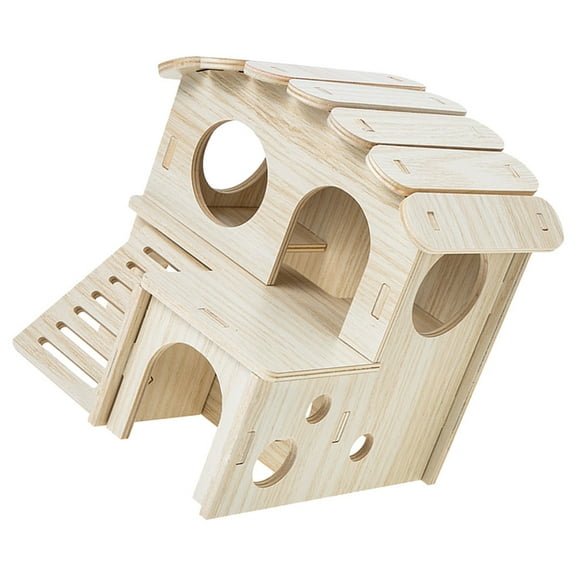 unbranded  Guinea Pig Houses Multi-storey Small Animal Mechanism Wooden Sleeping Hut