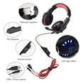 thumbnail image 4 of Auriculares estéreo para juegos, auriculares con cancelación de ruido y micrófono, luz LED, graves envolventes, orejeras con memoria suave para juegos de computadora portátil, 4 of 5