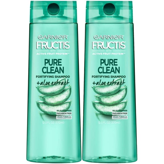 Garnier Hair Care Fructis Pure Clean Shampoo, 12.5 Fl Oz, 2 Count