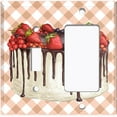 thumbnail image 2 of Metal Light Switch Wall Plate Outlet Cover (Vanilla Chocolate Berry Fruit Cake - Single Toggle Single Rocker), 2 of 2