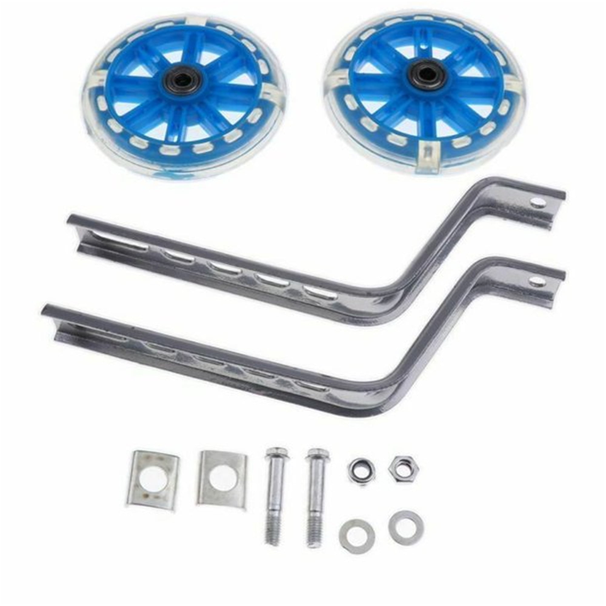 LED Flashing Children Bicycle Stabilisers Kids Training Wheel 12-20' Cycle Bike, Blue