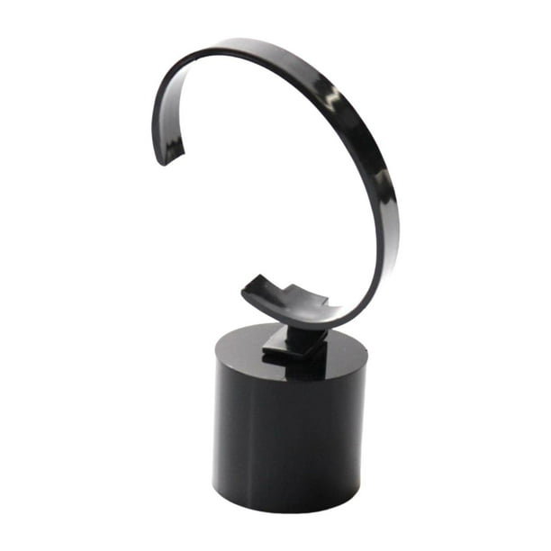 Expositor de relojes acrílico en forma de C, soporte multifunción para relojes de pulsera, para decoración del hogar S