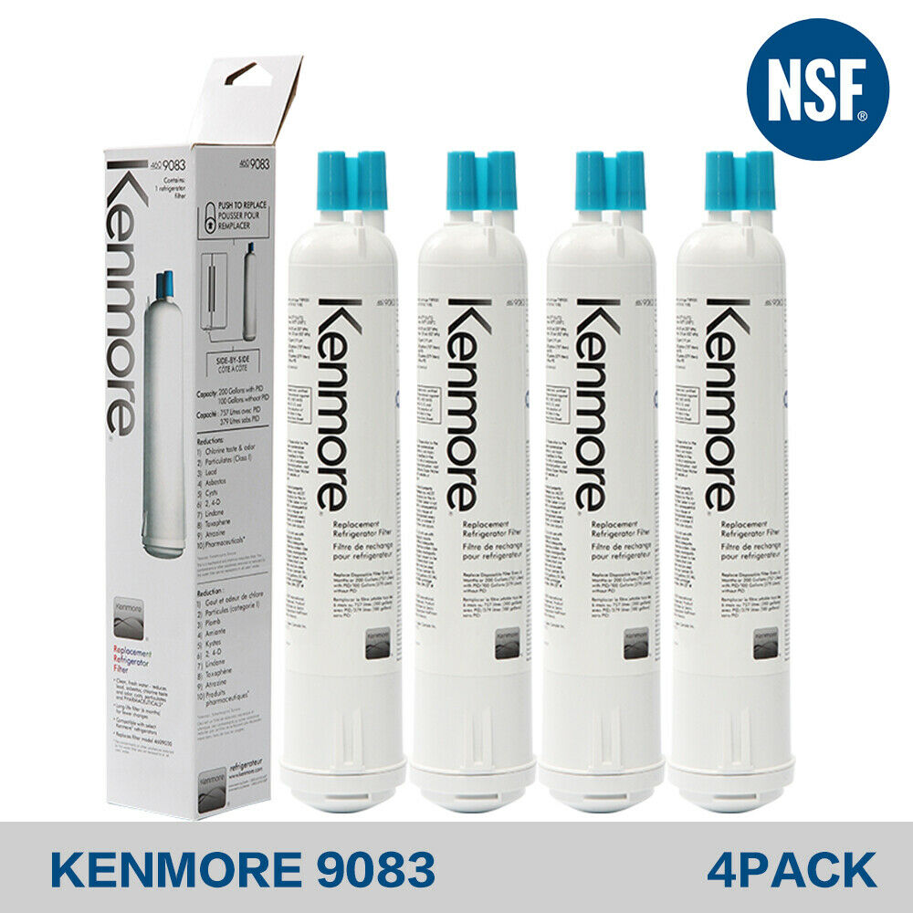 4 Pack For Kenmore 469083 Refrigerator Water Filter Fit 9083 9020 9030