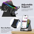 thumbnail image 5 of Matxabr 5-in-1 Bluetooth Wireless Induction Speaker with Phone Holder, Surround Sound, 3500mAh Battery, 8 RGB Ambient Lights, 360° Adjustable Stand, Supports iPhone/Android/iPad (Gifts), 5 of 9