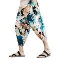 thumbnail image 2 of HOWPAY Swim Trunks Men Quick Dry Hawaiian Print Swimsuits Elastic Waist Drawstring Breathable Loose Fit Summer Casual Swimwear Yellow XXXXXL, 2 of 6