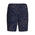 thumbnail image 4 of Picia Copper-Gold Gloss Outline Navy Dark Blue Pajama Shorts for Men, Men's Pajama Bottoms, Sleepwear,Short Pajama Pants-4X-Large, 4 of 9