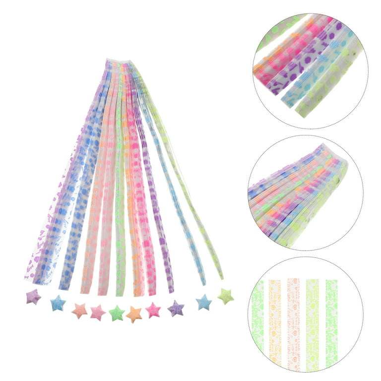 160PCS Lucky Star Paper Quilling Paper Crafts Floral Printed Origami Paper  Strips Handmade Gift Material Folding