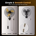 thumbnail image 3 of Ventilador de pared CAMMOO, oscilante, 50 cm, con mando a distancia, 2 paquetes, 3 of 9