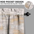 thumbnail image 3 of Gray Abstract Oil Painting Kitchen Curtains - Vintage Tier Cafe Curtains for Bathroom Living RV Rod Pocket Window Drapes 36 Inch 2 Panels Set 28"x36" Window Treatment Tiers, 3 of 4