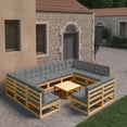 thumbnail image 1 of vidaXL 10 Piece Garden Lounge Set with Cushions Solid Wood Pine, 1 of 5