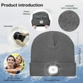 thumbnail image 4 of GRNSHTS LED Lighted Beanie, Unisex Warm Knitted Hat, Rechargeable Headlamp Cap for Outdoors, Tech Gift for Men Dad Father Him, 4 of 13