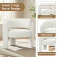 thumbnail image 4 of AFO Modern Upholstered Dining Chair, Cute Barrel Side Armchair with Round Back for Living Room Dining Room Bedroom, Cream, 4 of 7