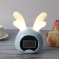 thumbnail image 3 of Escritorio USB Multifuncional Dibujos Animados Ciervos Pantalla LED Alarma Mesa Luz Reloj Electrónico Azul, 3 of 12