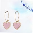 thumbnail image 3 of UPOUART Pendientes Colgantes Para Mujer En Círculo Color Rosa Durazno, 3 of 8