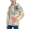 thumbnail image 2 of Haiem Butterfly Pattern Boys Hoodie, Youth Pullover Hooded Sweatshirt, Kangaroo Pocket Hoodie for Kids Girls -Small, 2 of 6