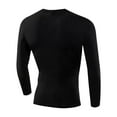thumbnail image 3 of Dagegui Quick Dry Shirts for Men Long Sleeve Crewneck T-Shirts Lightweight Workout Trainning Shirt Stretchy Tops Soft Milk Silk Fall Tees Black M, 3 of 3