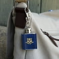 thumbnail image 3 of Rustic Connecticut State Flag Distressed USA Stainless Steel 1oz Mini Flask Key Chain, 3 of 3