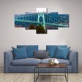 thumbnail image 4 of TISHIRON 5PCS Framed Canvas Wall Art Set,50"x24" St Johns Bridge Canvas Art Decor, 4 of 7