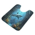thumbnail image 2 of 2 Piece Soft Bathroom Rug Set Underwater Scene Bath Mat and U-Shaped Toilet Contour Rug (16"x24"+20"x24"), 2 of 8