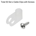thumbnail image 3 of Unique Bargains 5.3mm Nylon R Type Cable Clip Wire Clamp with Screws White 50 Pcs, 3 of 5
