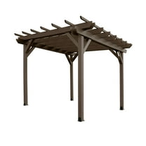 Highwood Bodhi 12' x 12' Pergola - Outdoor, Eco-friendly, Synthetic Wood