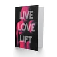 thumbnail image 2 of Live Love Lift Word Greetings Card Plus Envelope Blank inside, 2 of 3