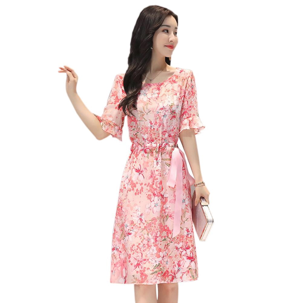 Dress Women O Neck Half Sleeve Lace 