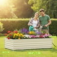 thumbnail image 6 of WORKPRO 7.5x4x2ft White Square Metal Raised Garden Bed, 6 of 12