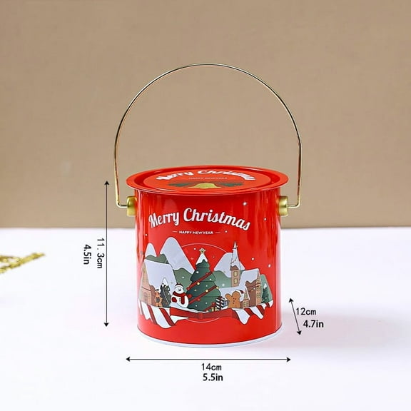 tree storage bag Christmas Vintage Cookies Jar Cookiess Jars For Kitchen Counter Airtight Jar Cookies Containers Cookies Tin With Lids For Gift Giving Large Cookies V