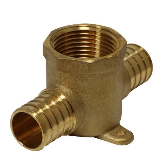 2 Pcs XFITTING Barb Crimp Pex 1 inch x 1 inch x 1 inch Female NPT Tee, Pex Female NPT Tee, 26-2-7=2XX