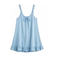 thumbnail image 4 of Tqcoqu Summer Mini Dresses for Women,Tie Front Ruffle Hem Sleeveless Mini Beach Dress,2026 Trendy Basic Dresses,Sky Blue Women's XS-XXL, 4 of 5