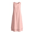 thumbnail image 6 of Otvok Loose Fit Tank Midi Dresses Women's Sleeveless Round Neck Side Pocket Layered Hem Daily Wear Gown, 6 of 7